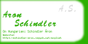 aron schindler business card